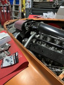 Barrys Custom Fab Huffey side view of engine