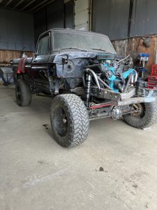 Barrys Custom black truck engine repair